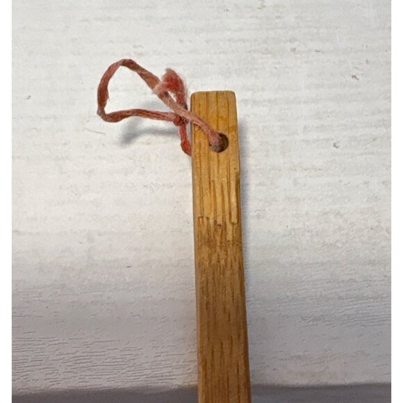 Vintage Handmade Bamboo Back Scratcher With String Loop 17" - Picture 5 of 6